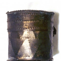 An Anglian workbox – a container for sewing threads, buried in the cemetery.