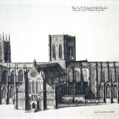 The South Profpect of ye Cathedral Church of St. Peter in Yorke, Daniel King (YORAG : R1850)