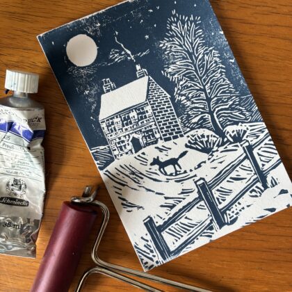 Lino Printing: Festive Cards