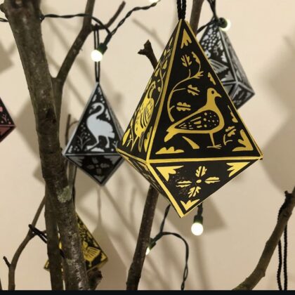 Lino Printing Festive Decorations