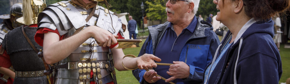 Living History Camp in York Museum Gardens